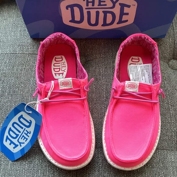 Hey Dude Toddler Girls' Wendy Canvas Casual Moccasin Sneakers, size 12 - Picture 1 of 12